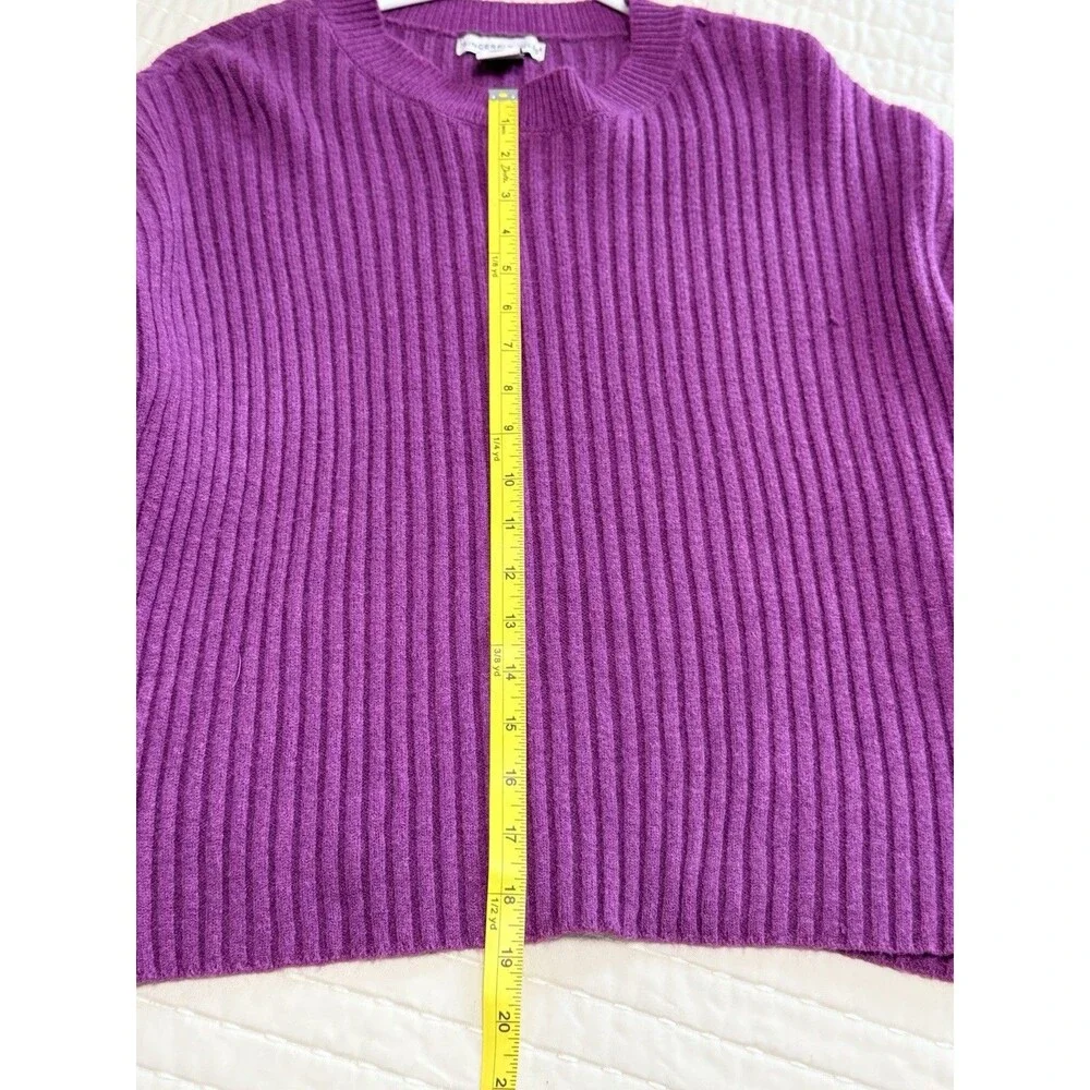 Sincerely Jules Women’s Ribbed Knit Sweater | Magenta | Medium